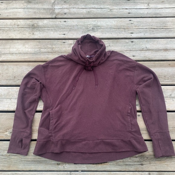 RBX Cowl Neck Active Pullover Sweatshirt - Plum Purple - Size Medium - Picture 2 of 8